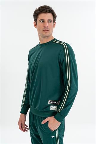 Maraton Comfort Erkek Bisiklet Yaka  Takma Kol  Sweatshirt 23877