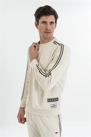 Maraton Comfort Erkek Bisiklet Yaka  Takma Kol  Sweatshirt 23877