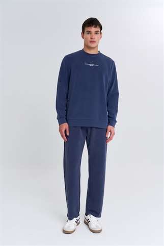 Maraton  Erkek Bisiklet Yaka  Açık Lacivert- Sweatshirt