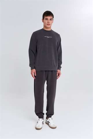 Maraton  Erkek Bisiklet Yaka  Kahverengi Sweatshirt