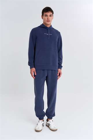 Maraton  Erkek Kapüşonlu  Açık Lacivert- Sweatshirt