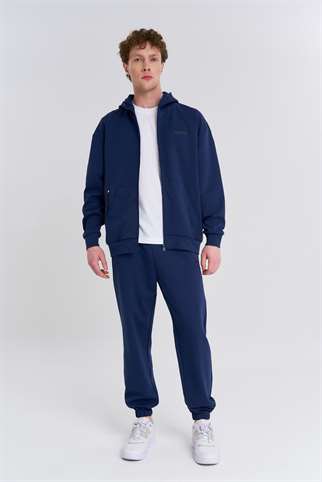 Maraton  Erkek Kapüşonlu  Açık Lacivert- Eşofman Üstü