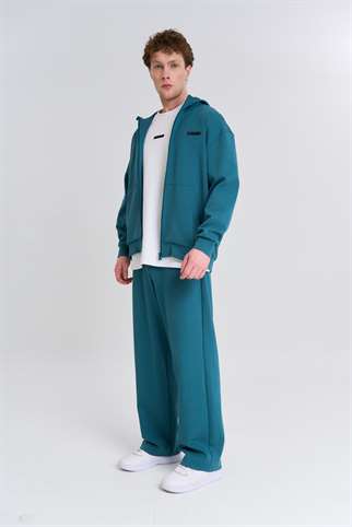 Maraton  Erkek Kapüşonlu  Yeşil- Eşofman Üstü