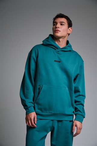 Maraton  Erkek Kapüşonlu  Yeşil- Sweatshirt