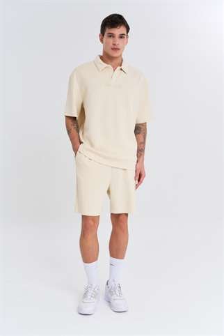 Maraton  Erkek Polo Yaka  Ekru T-shirt