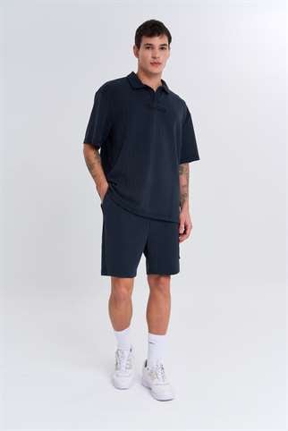 Maraton  Erkek Polo Yaka  Siyah T-shirt