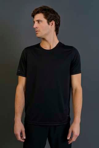 Maraton Regular Erkek Bisiklet Yaka  Siyah T-shirt