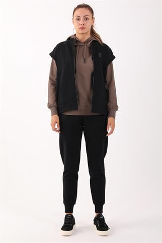 Maraton Sportswear Comfort Kadın Hakim Yaka  Uzun Kol Basic Eşofman Takımı 21912