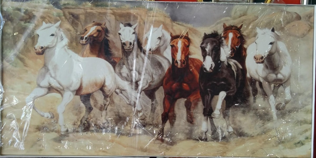 60*120 KANVAS DOKULU KOŞAN ATLAR TABLO-6