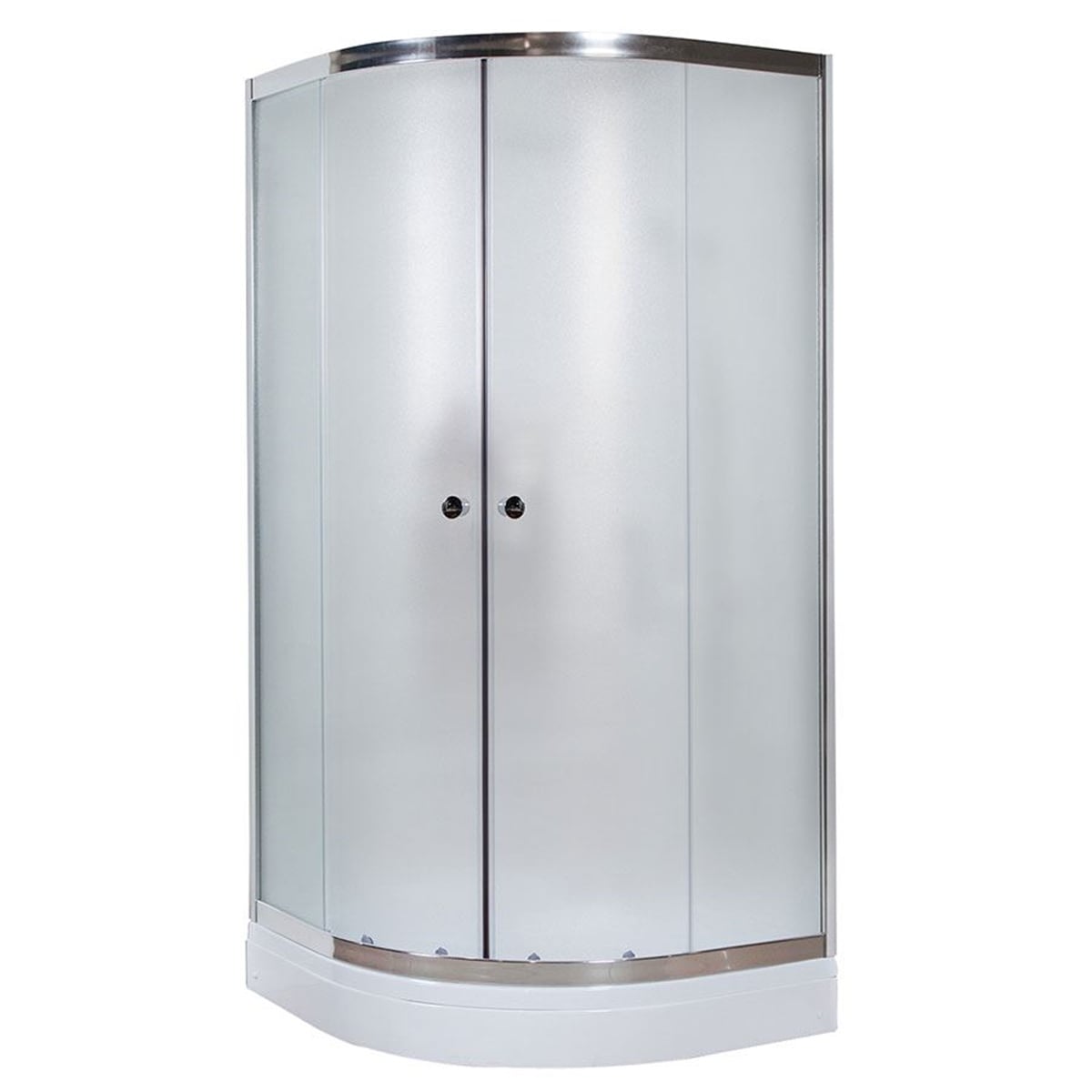 90*90 Duşakabin Buzlu Oval+Tekne