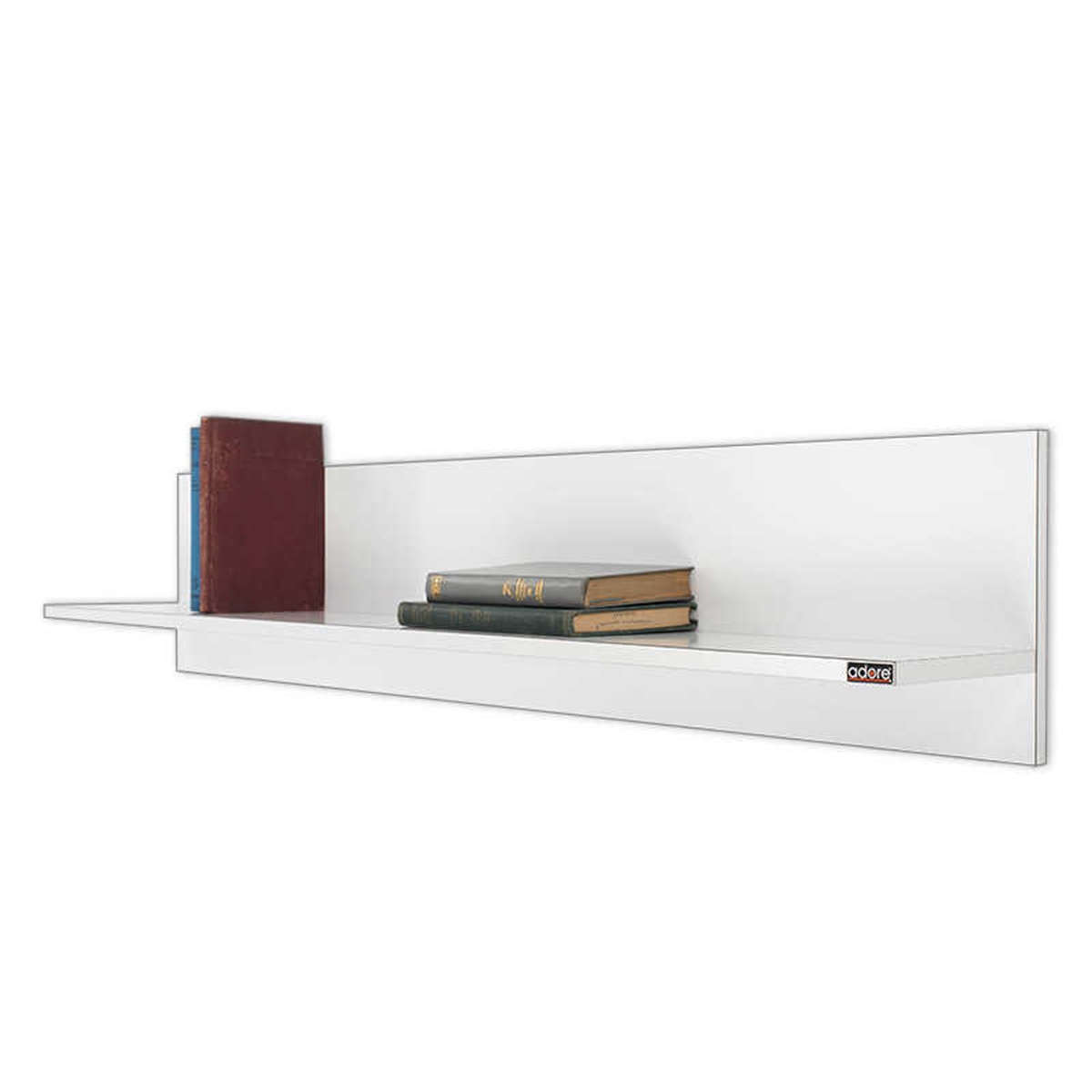 Adore Raf-11-Pb-1 Duvar Rafı Parlak Beyaz 122*22*25Cm
