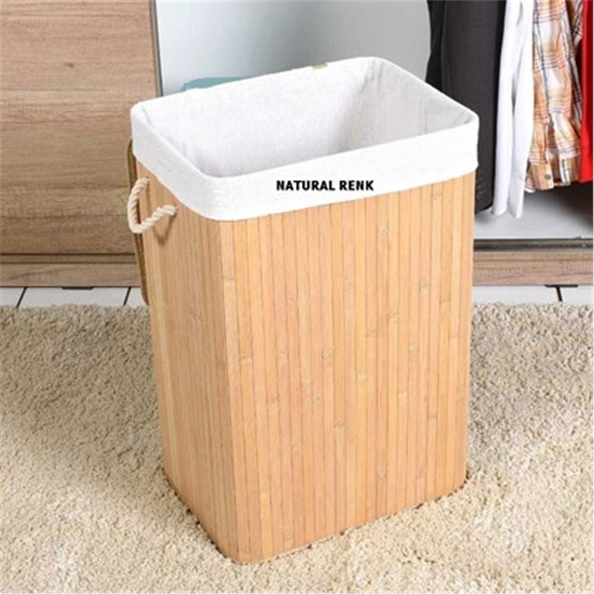 Adore Spt-02-Nt-1 Çamaşır Sepeti Handy Mate Bambu