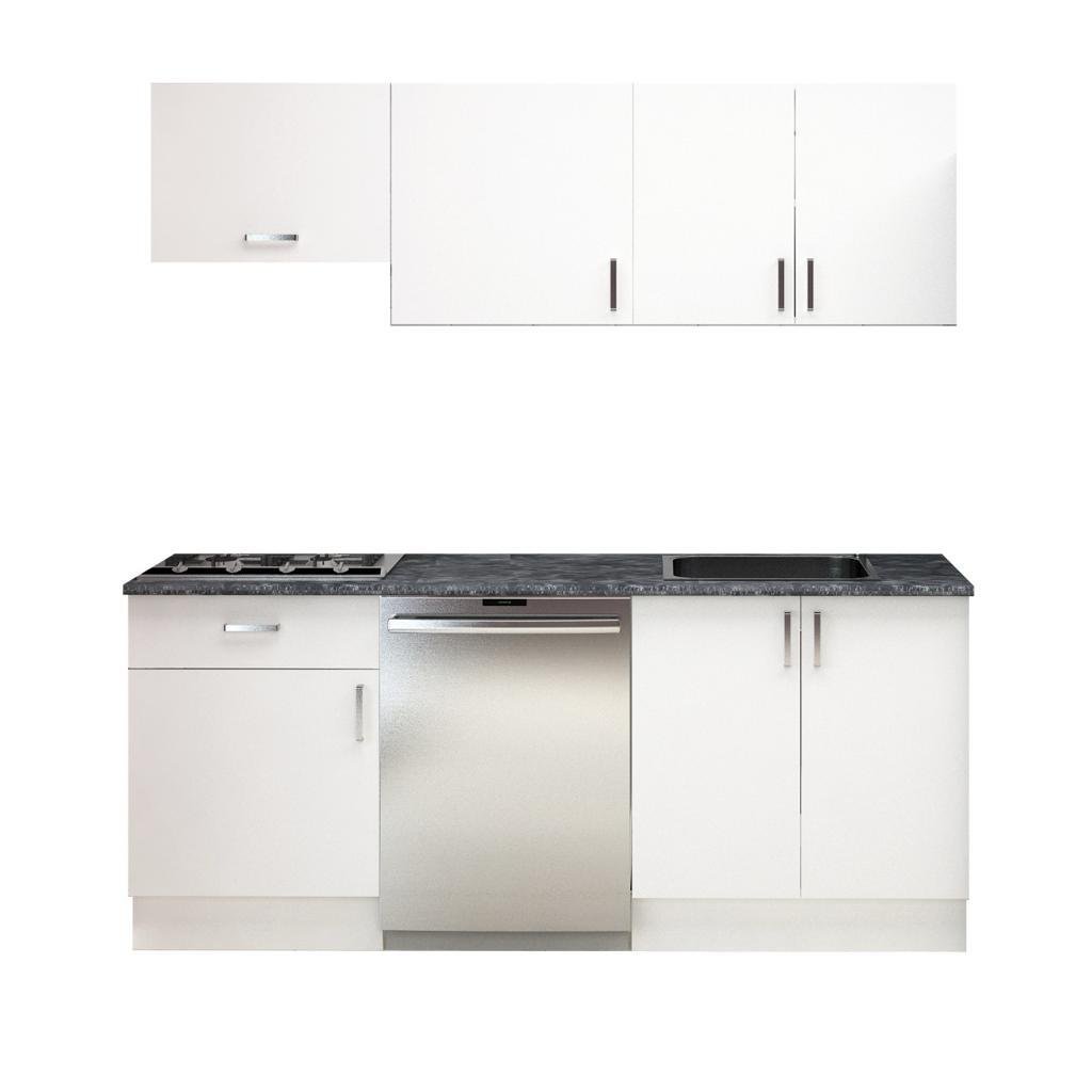 Ahsen 200 Cm Beyaz Mutfak Dolabı Seti