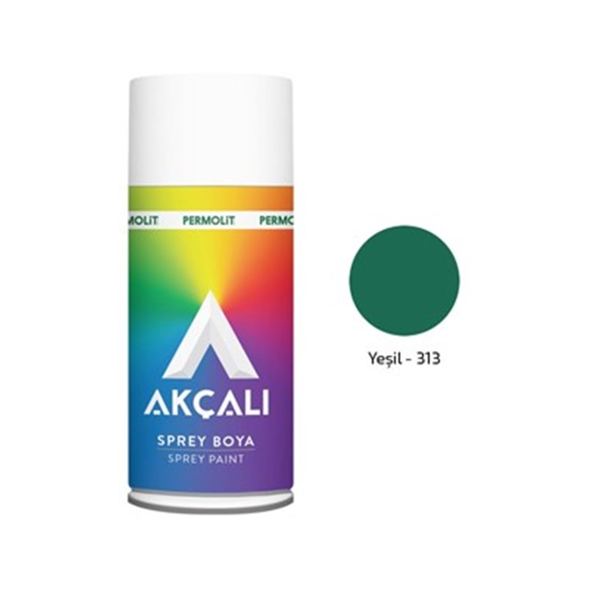 Akçalı Sprey Boya Düz Renk 313 Yeşil