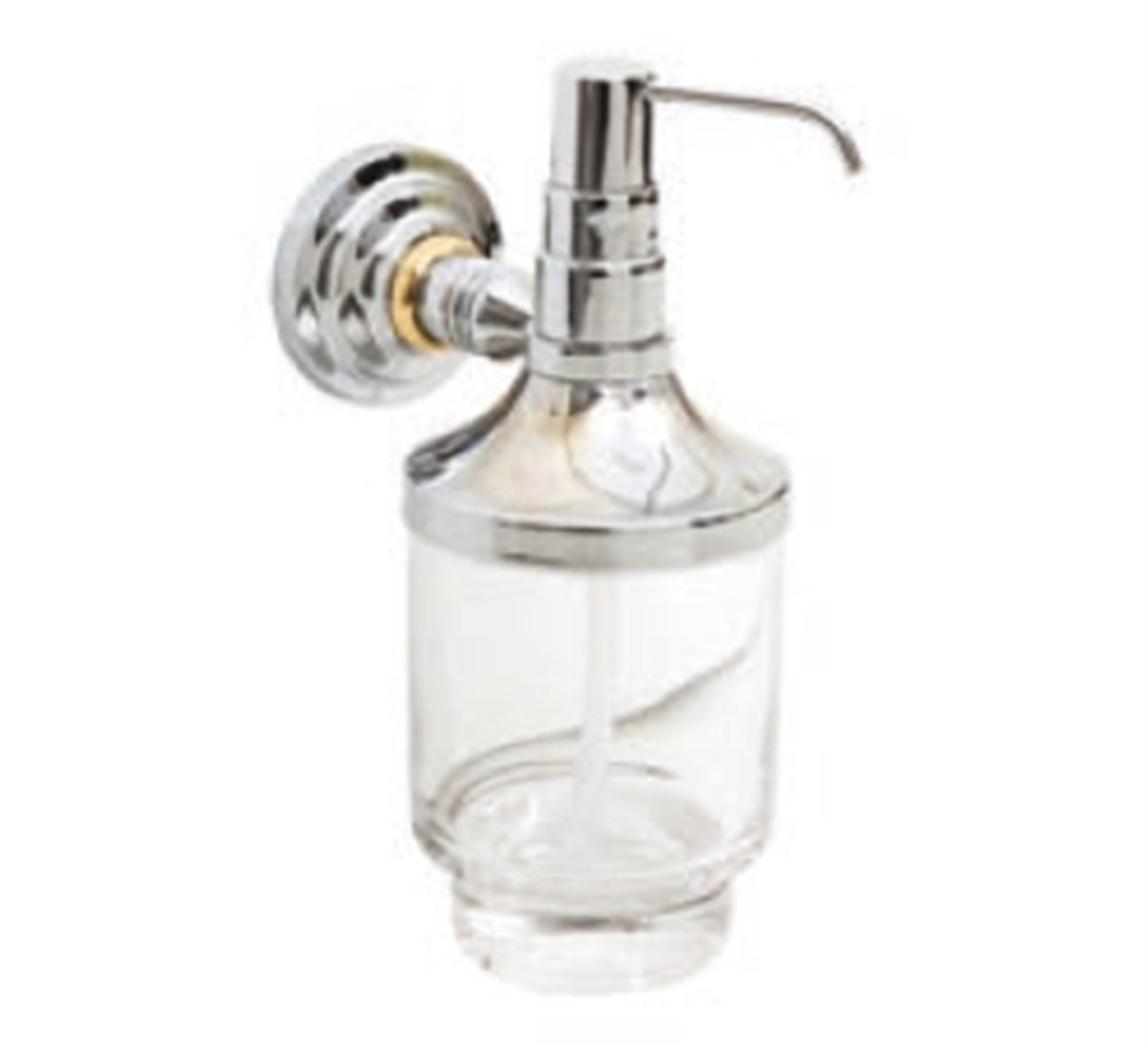 Aksu Line Pirinç Sıvı Sabunluk Krom-Altın 5514Cg