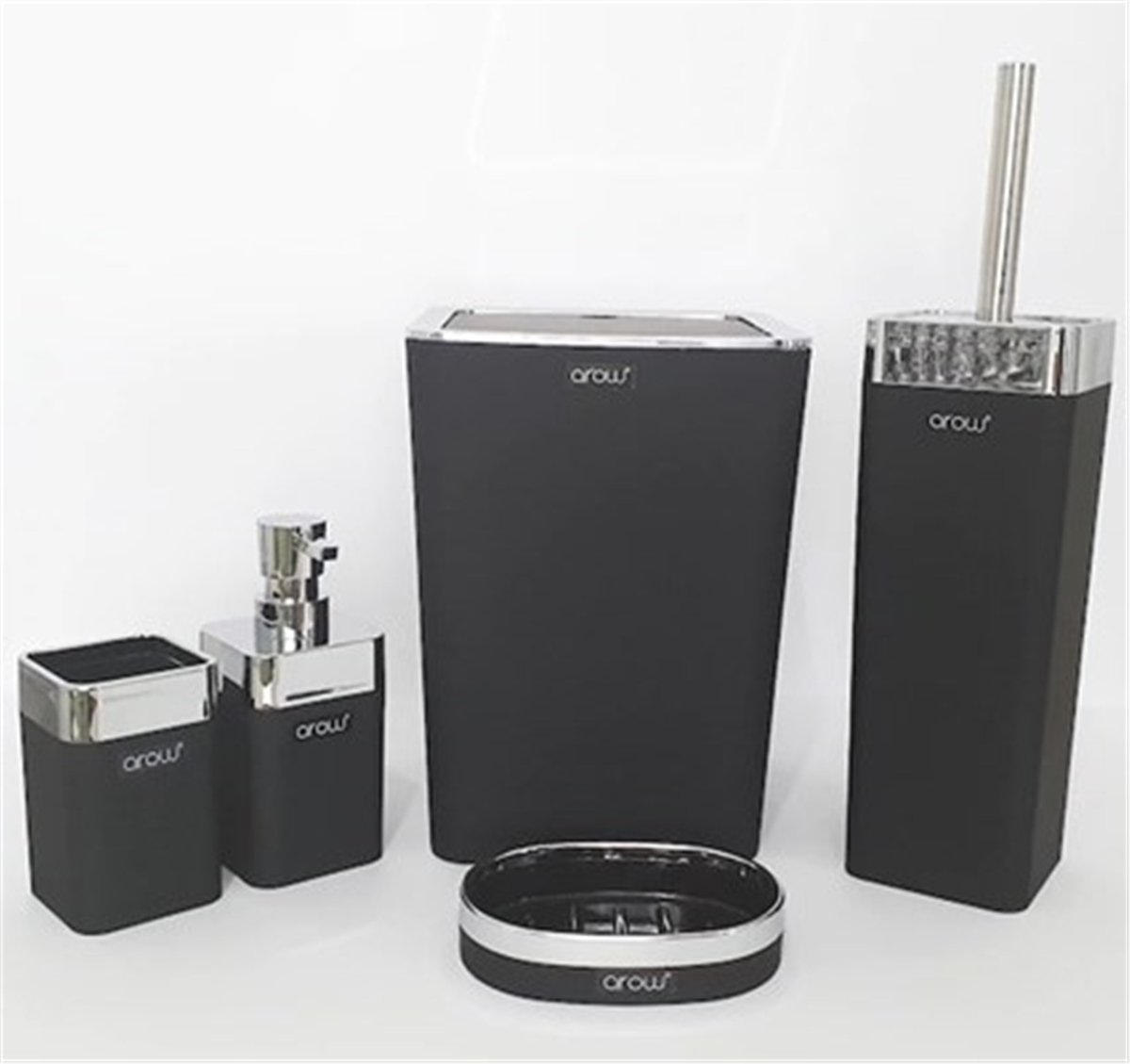 Arow 5 Parça Renkli Banyo Seti Akrilik