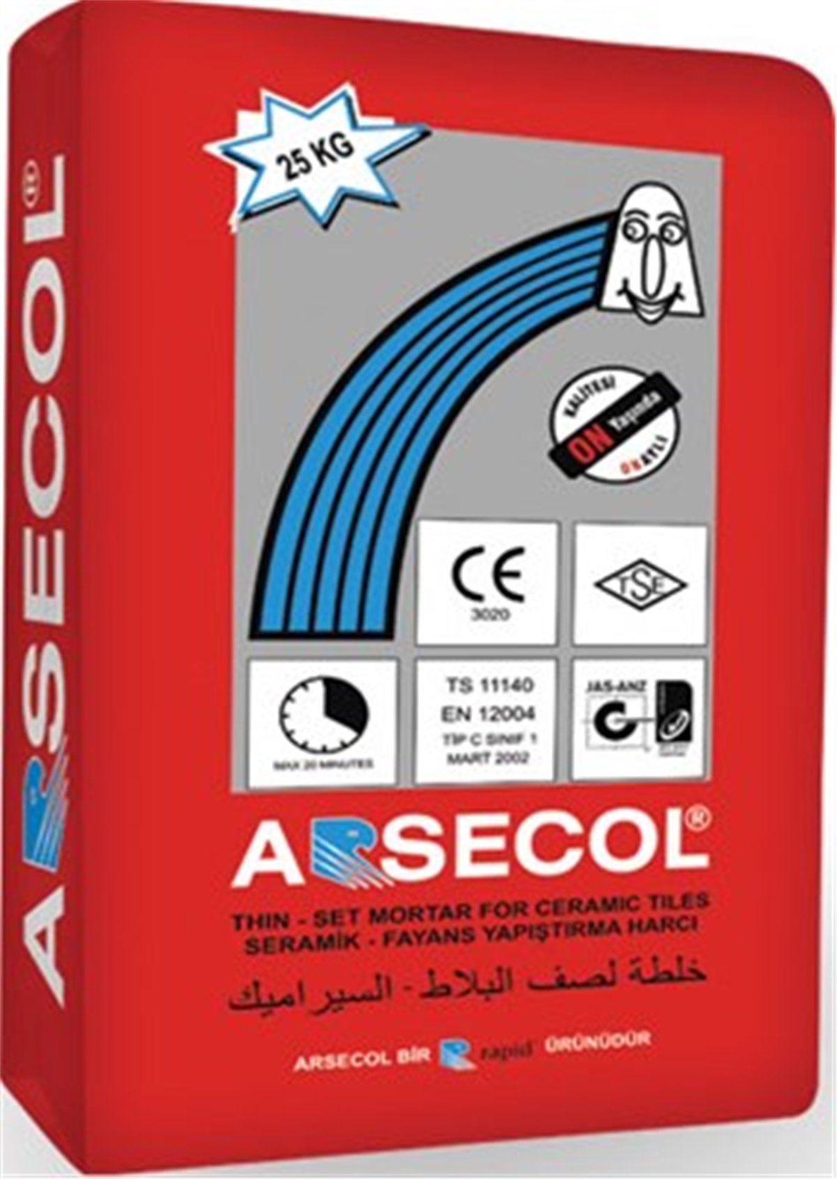 Arsecol Seramik Yapıştırıcı Gri 25 Kg