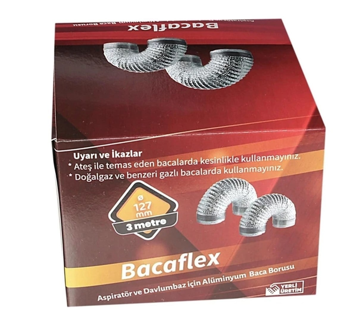Bacaflex Aspiratör ve Davlumbaz Borusu 127 Mm x 3 Metre