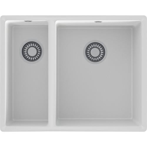 Black Stone Arizona 1.5 Göz Tezgah Altı Beyaz Granit Evye