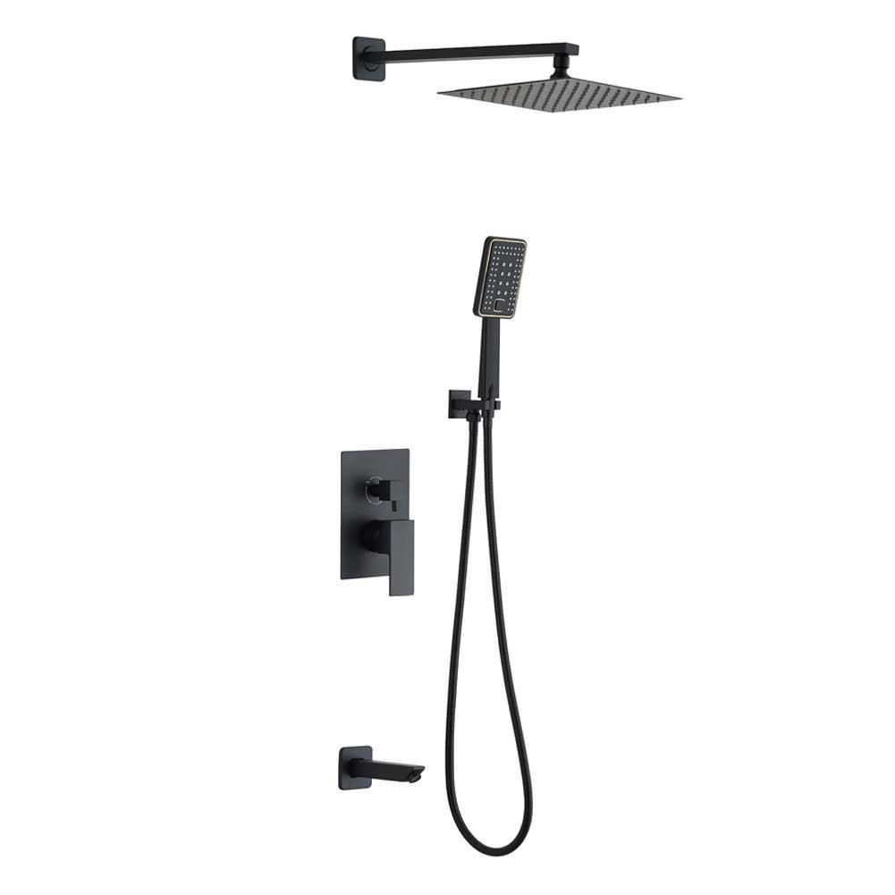 Deppot Ankastre Duş Seti Kare Siyah D.050.S