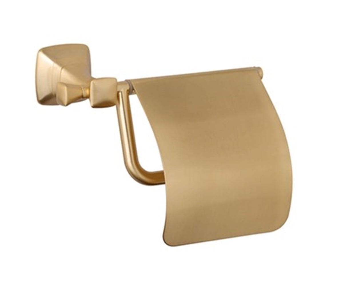 Deppot Eifel Kapaklı Tuvalet Kağıtlığı Mat Altın A.1408.Ma
