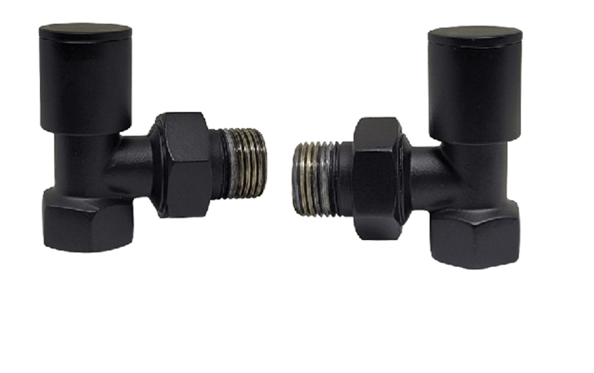 Edp Metal Kapaklı Mat Siyah Havlupan Radyatör Vanası 2 Li Set