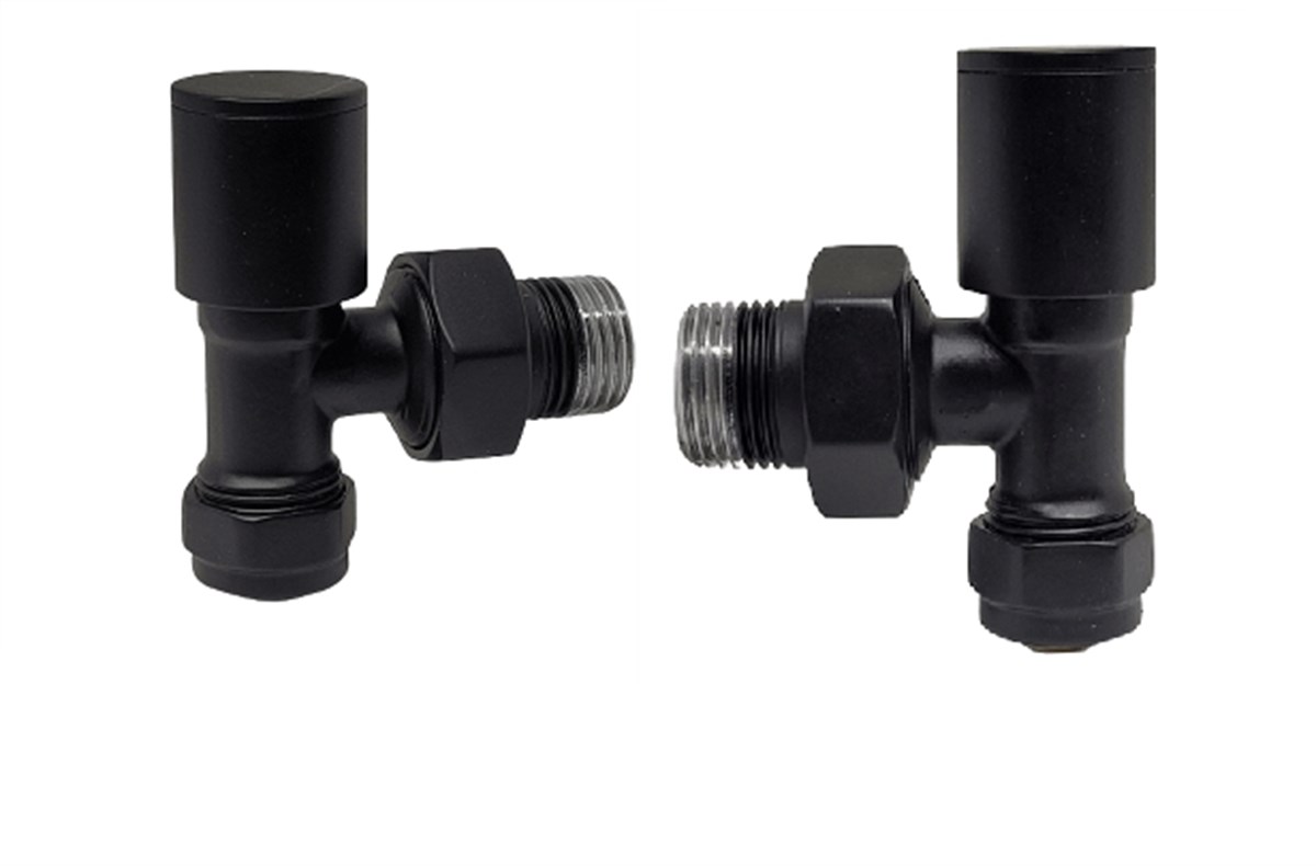 Edp Metal Kapaklı Mat Siyah Havlupan Radyatör Vanası Pex Ø16x1/2 2 Li Set