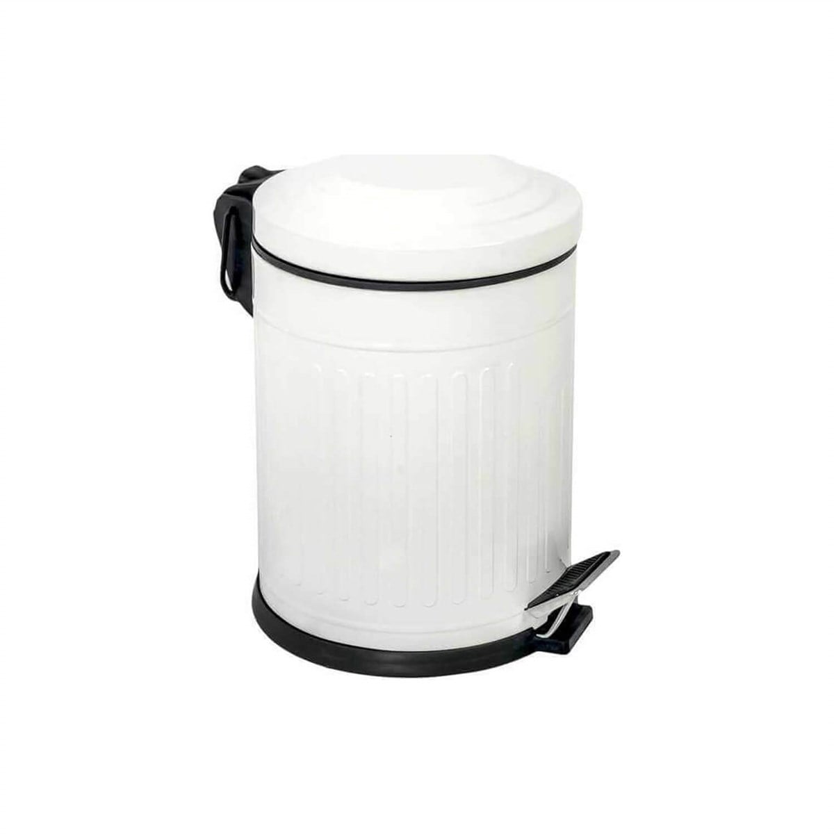 Efor 12 Litre Vintage Pedallı Çöp Kovası Beyaz 4005b