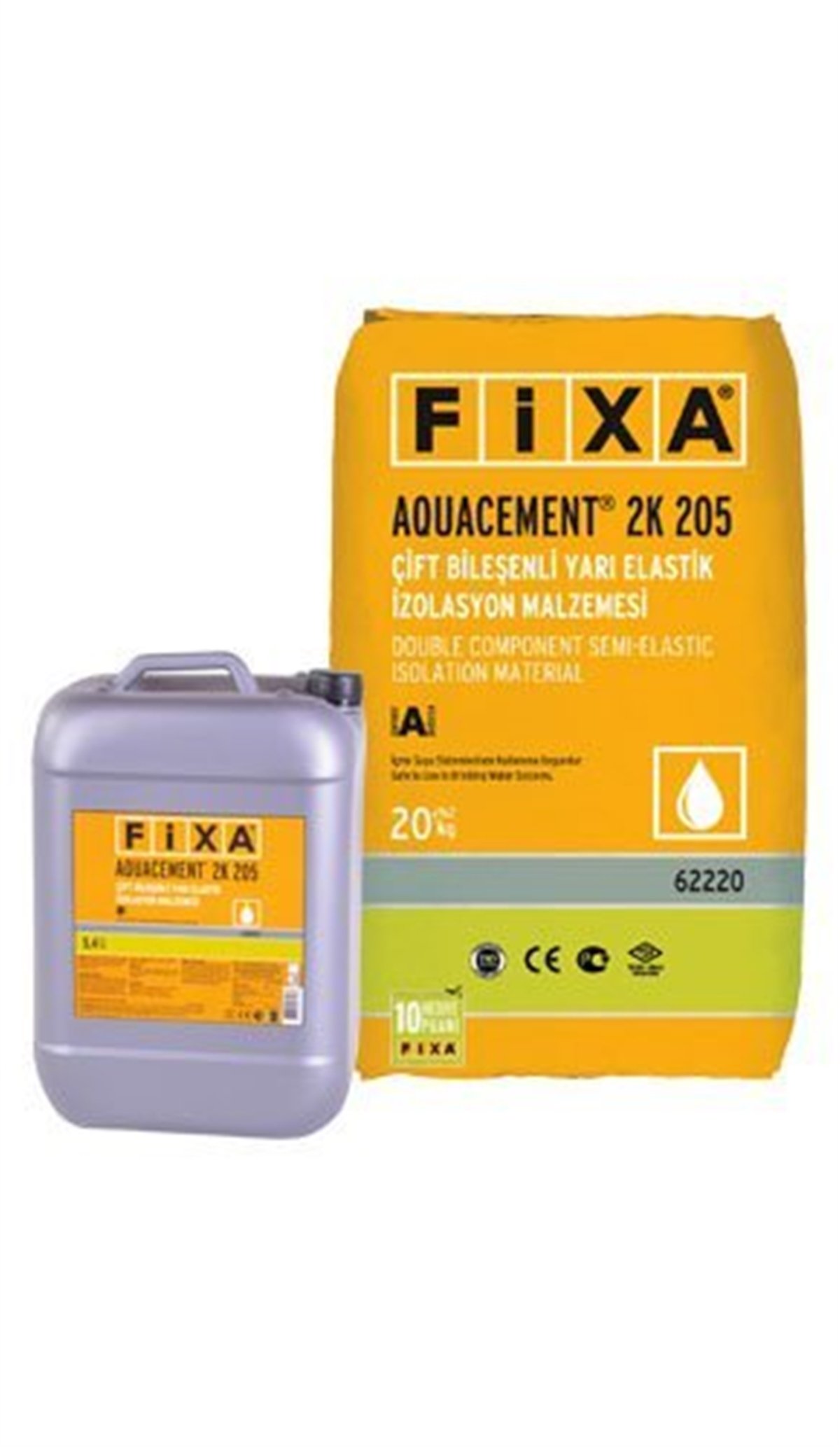 Fixa Yarı Elastik Su Yalıtımı A-20 Kg ve B-5.4 Kg