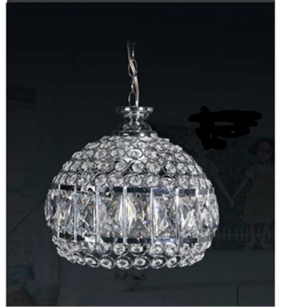 G-5070-O Kristal Tekli Orta Boy Avize