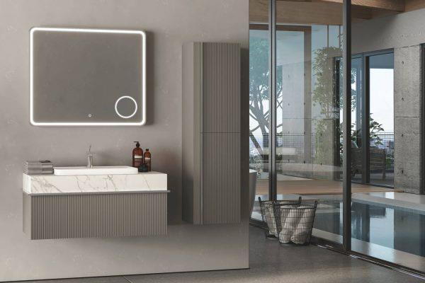 Gold Banyo Agata 100 Cm Antrasit Banyo Dolabı