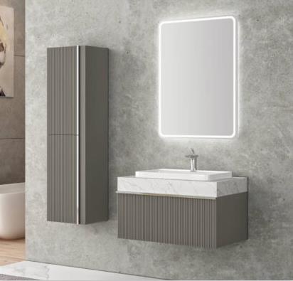 Gold Banyo Agata 80 Cm Antrasit Banyo Dolabı