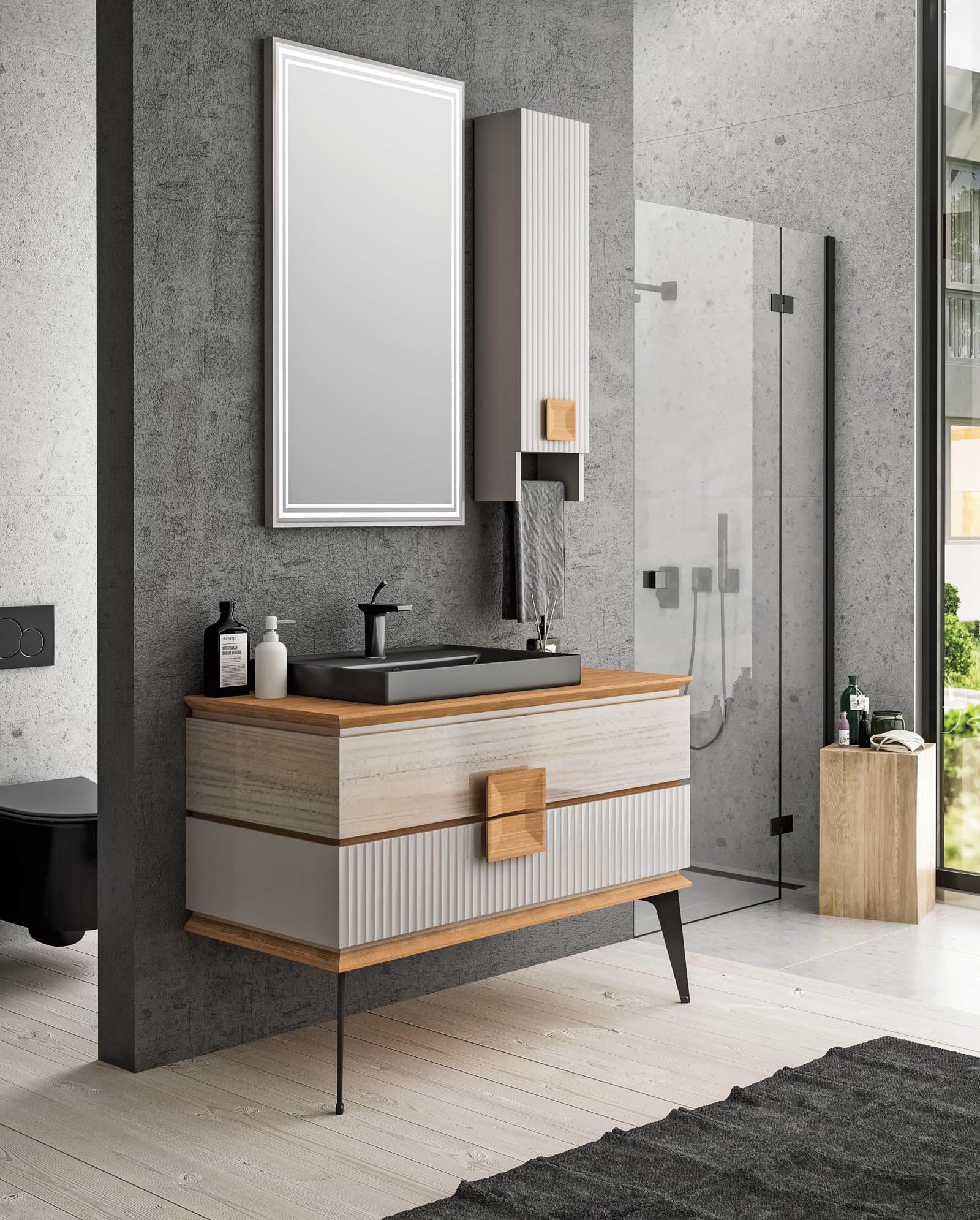 Gold Banyo Cavalli 110 Cm Bej Banyo Dolabı