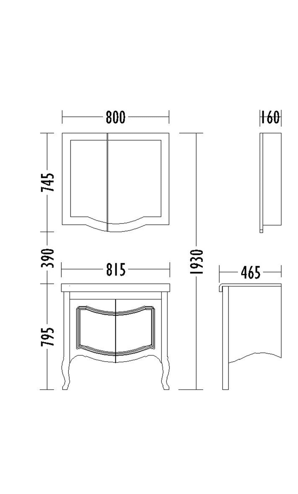 Gold Banyo Dolabı Elenore 80cm Seramik Lavabo Antrasit