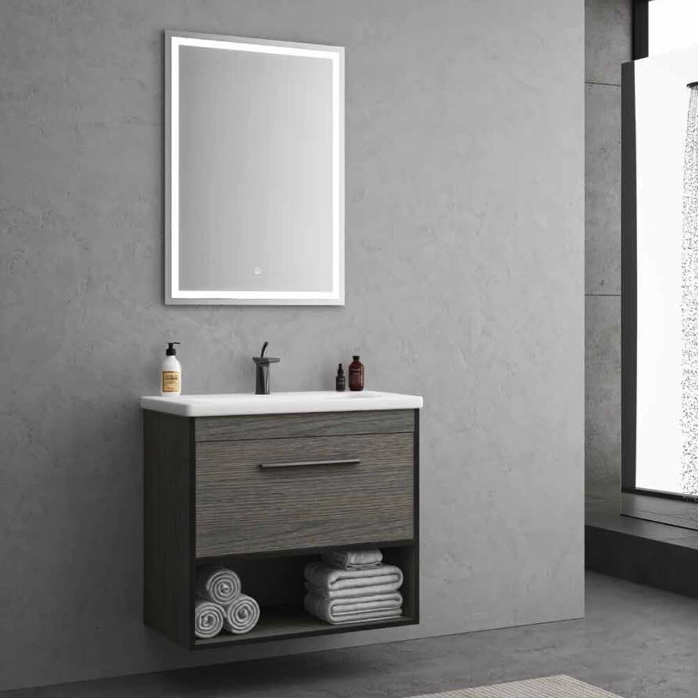 Gold Banyo Dolabı Eos 80 Cm Antrasit Meşe Banyo Dolabı