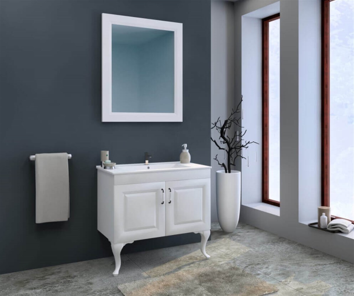 İnnova Rivoli Beyaz 80 Cm Banyo Dolabı 80 Cm