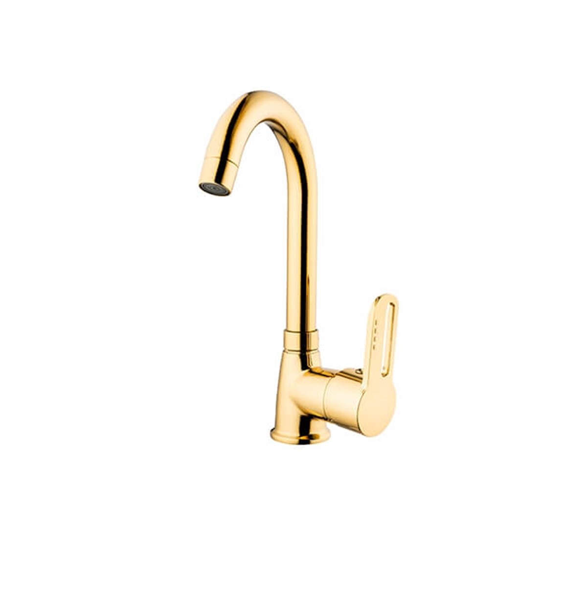 Kare İnci Gold Mix Altın Lavabo Bataryası Kısa Borulu 87002