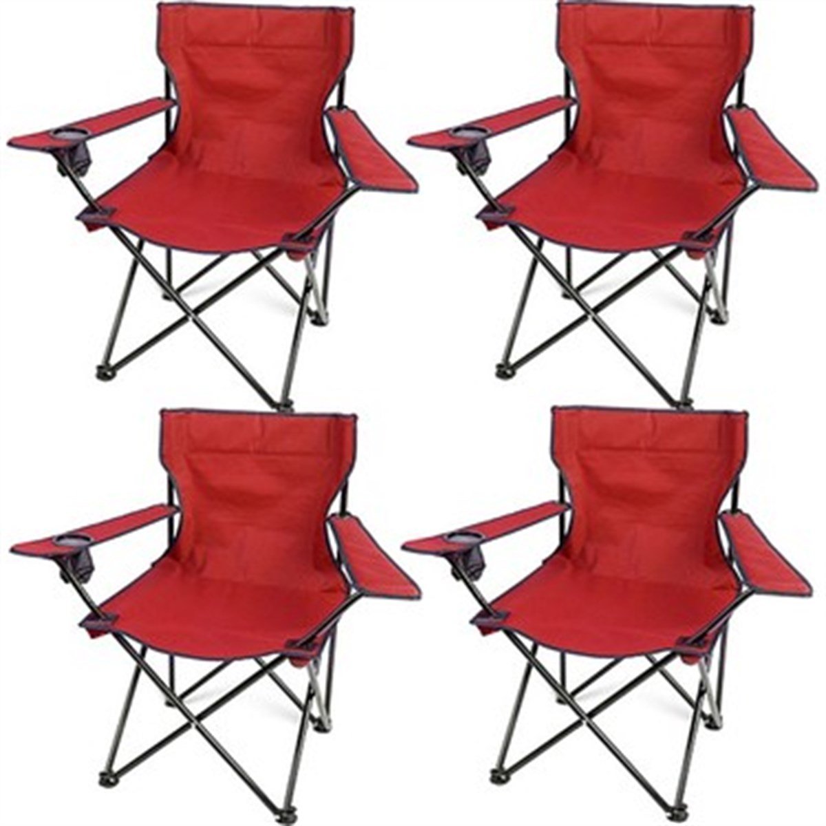 Katlanır Kamp Sandalyesi Seti Yeşil - 2 Sandalye + Masa