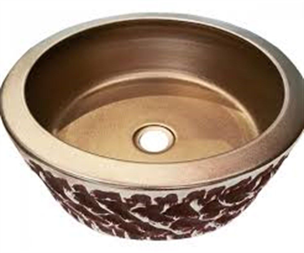 Newarc Tezgah Üstü Oval Kahverengi Lavabo