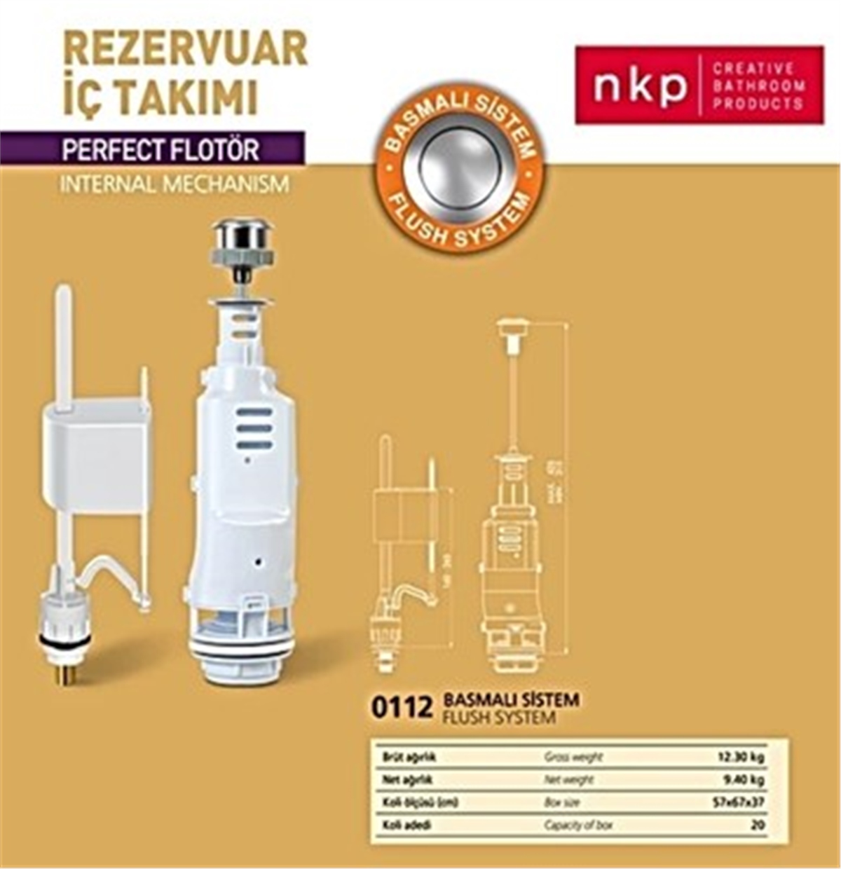 Nkp Rezervuar İç Takımı Basmalı Sistem 0112