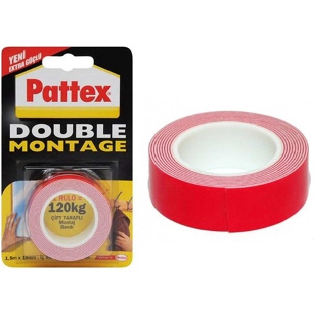 Pattex Duble Montaj Bantı 120 Kg.Çeker 19 Mmx1,5M