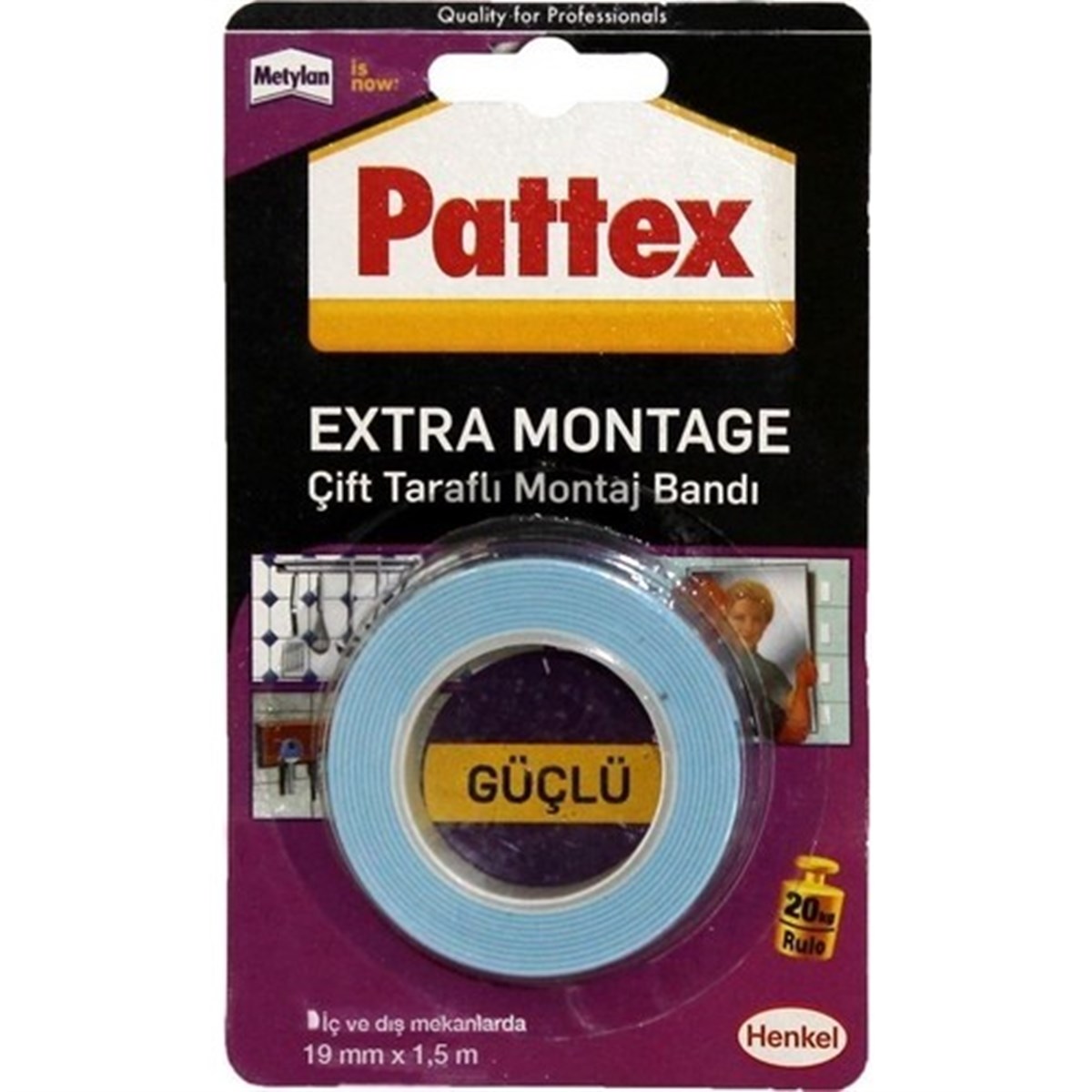 Pattex Montaj Bantı 20 Kg Çeker 19 Mmx1,5 Metre