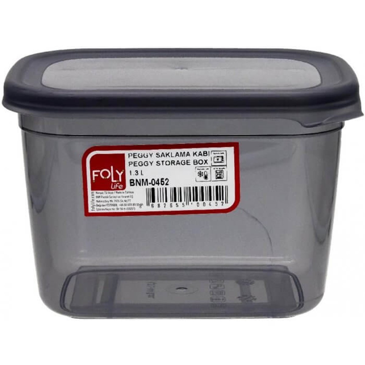 Peggy Foly Life Plastik Saklama Kabı 1.3 Litre BNM-0452