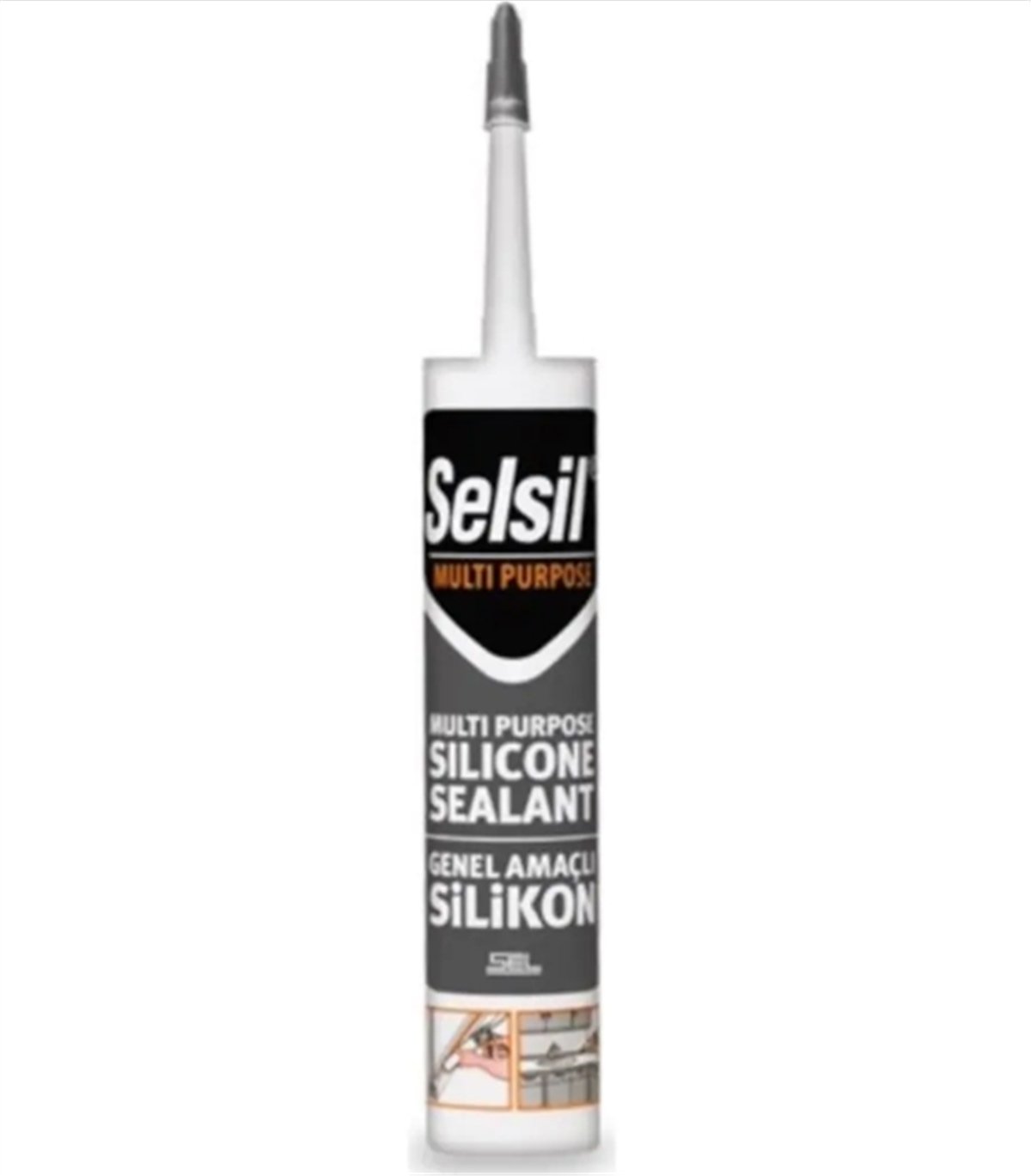 Selsil Silikon Akrilik Mastik Beyaz 280 Ml