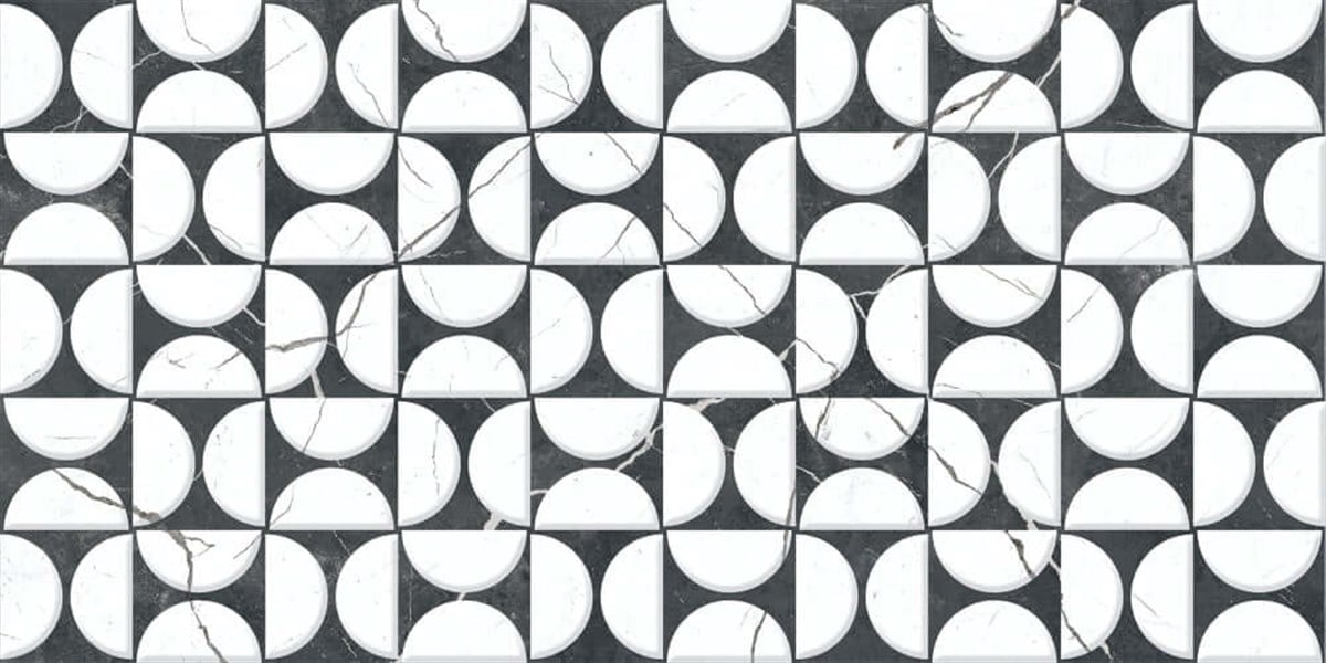 Seramiksan 30x60 Eros Beyaz Geometrik Motif Duvar Seramiği