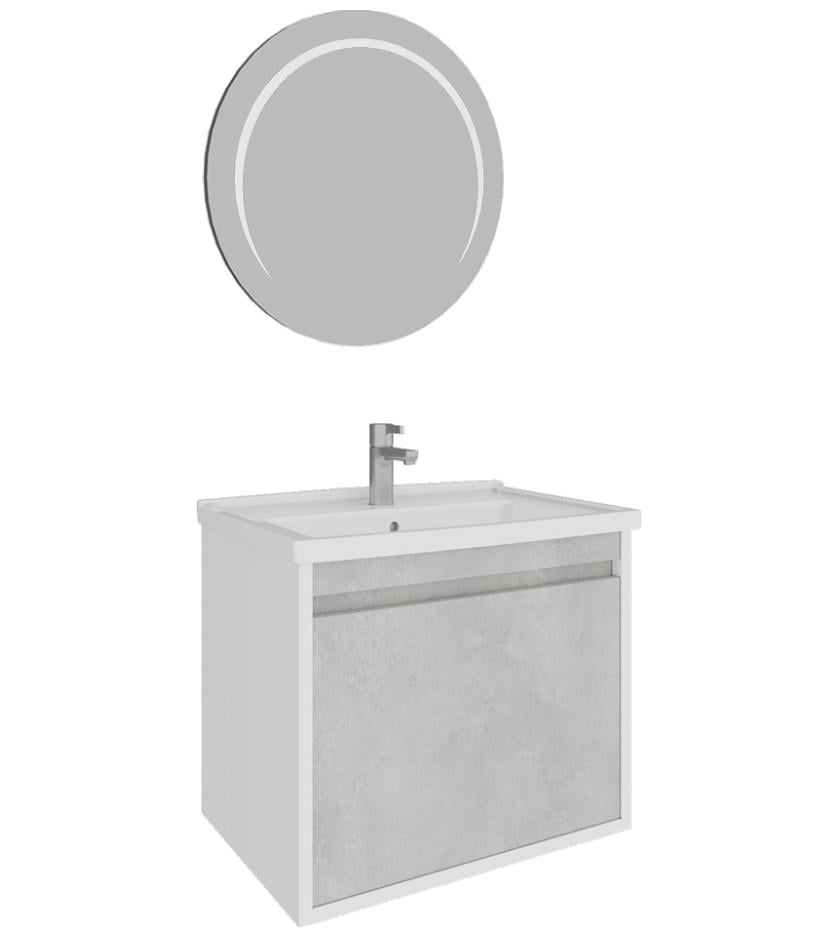 Seramiksan Banyo Dolabı Capitol 80 Cm Stone + Lavabo