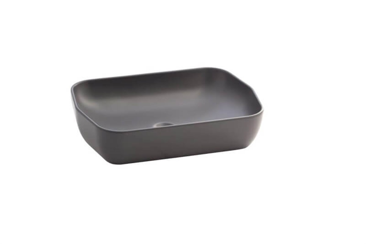 Seramiksan Lucida Mat Antrasit Batarya Delikli Tezgah Üstü Lavabo A002566