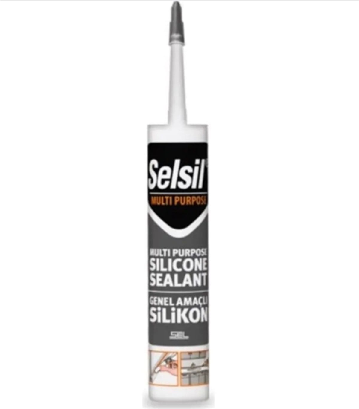 SİL AKR. MASTİK SİYAH  500 ML