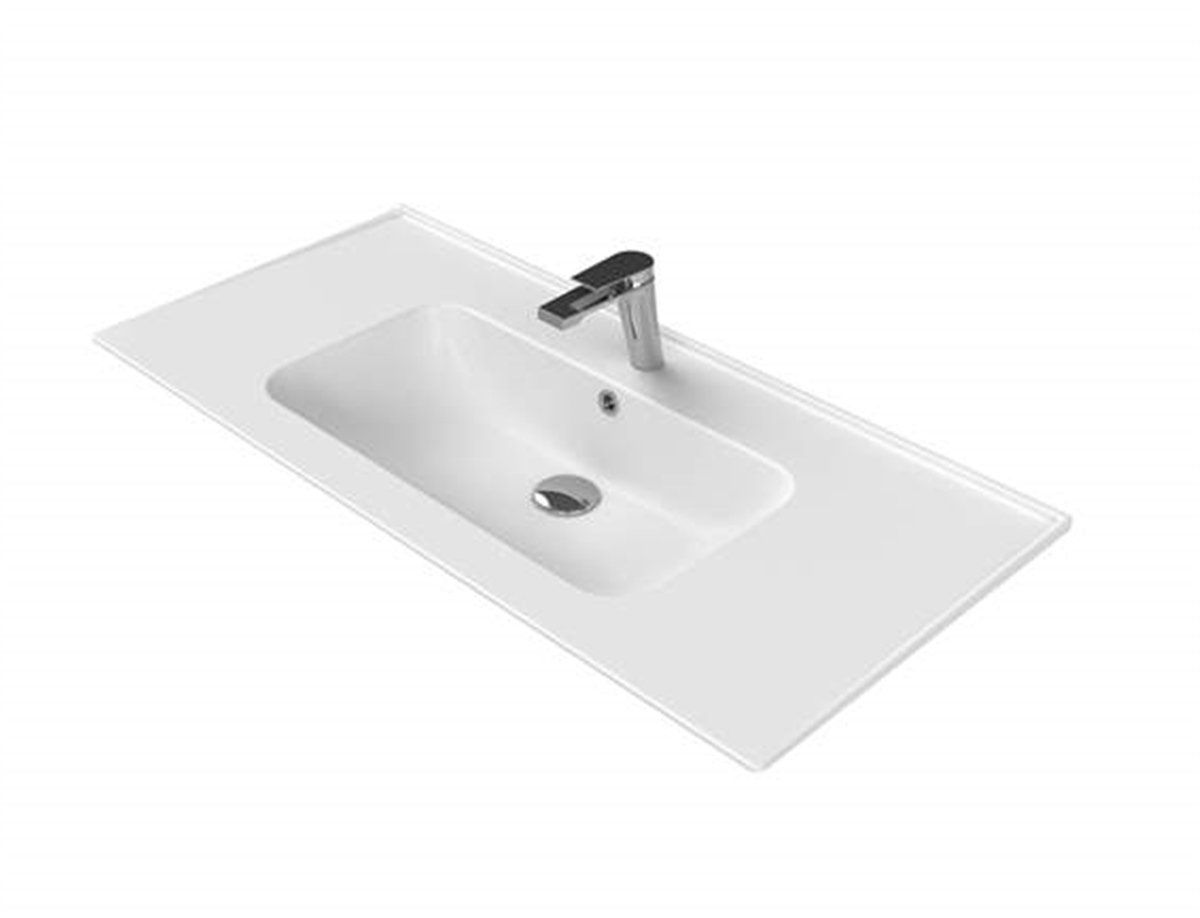 Turkuaz 100X47 Cm Blue Etajerli Lavabo 042500-U