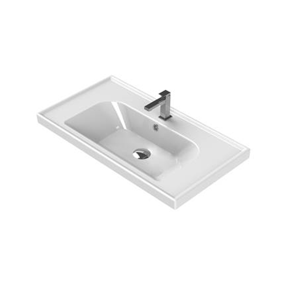 Turkuaz 80X45Cm Frame Etajerli Lavabo 031200-U